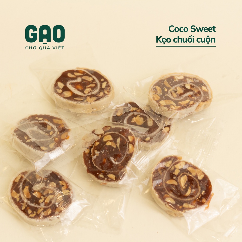 Kẹo chuối cuộn đặc sản Bến Tre - Cocosweet - Túi 400g