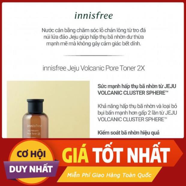 Nước hoa hồng tro núi lửa Innisfree Jeju Volcanic Pore 2X