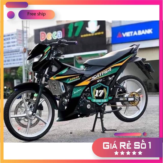 Tem rời Satria 150 tem 3 lớp ko bay màu bảo hành màu sắc vĩnh viễn