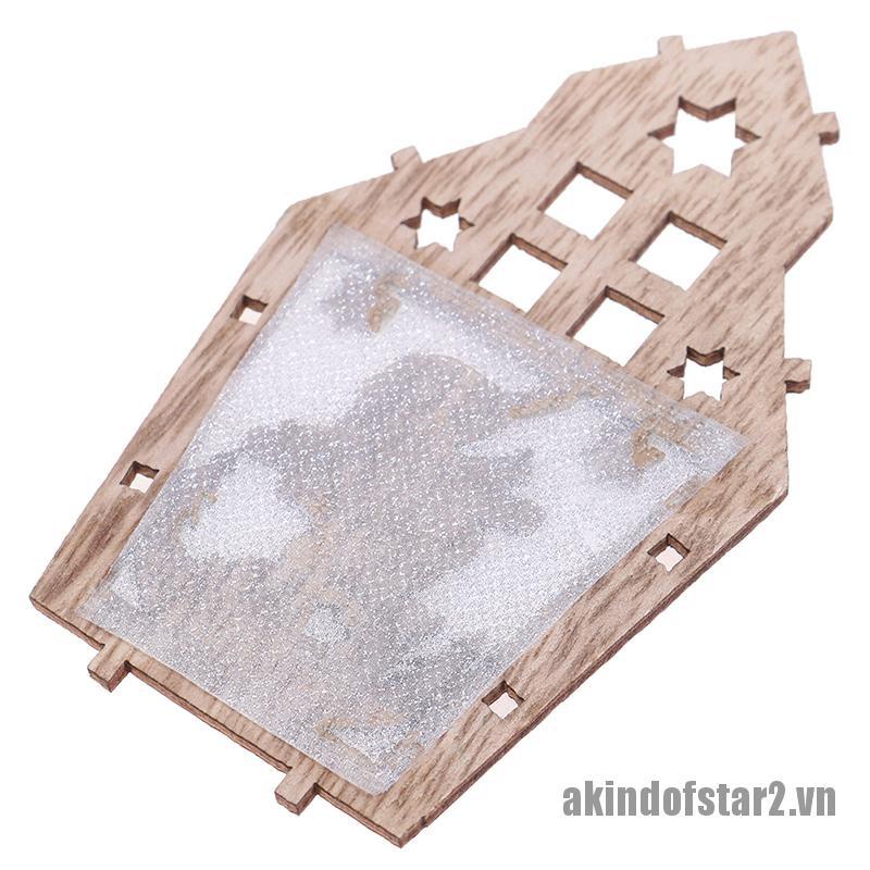 Nhà Gỗ Trang Trí Cây Thông Giáng Sinh Dễ Thương