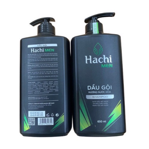 Dầu gội đầu Hachi Men hương nước hoa 650ml sạch gàu hết ngứa da đầu chắc khỏe ngăn gãy rụng - Dầu gội nam [chính hãng]