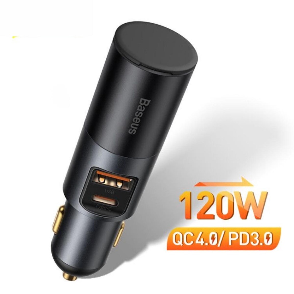 Tẩu Sạc ĐT Trên Xe Hơi 120W Cổng Type C/USB QC/PD3.0 Cho táo Samsung Xiaomi - LVI002