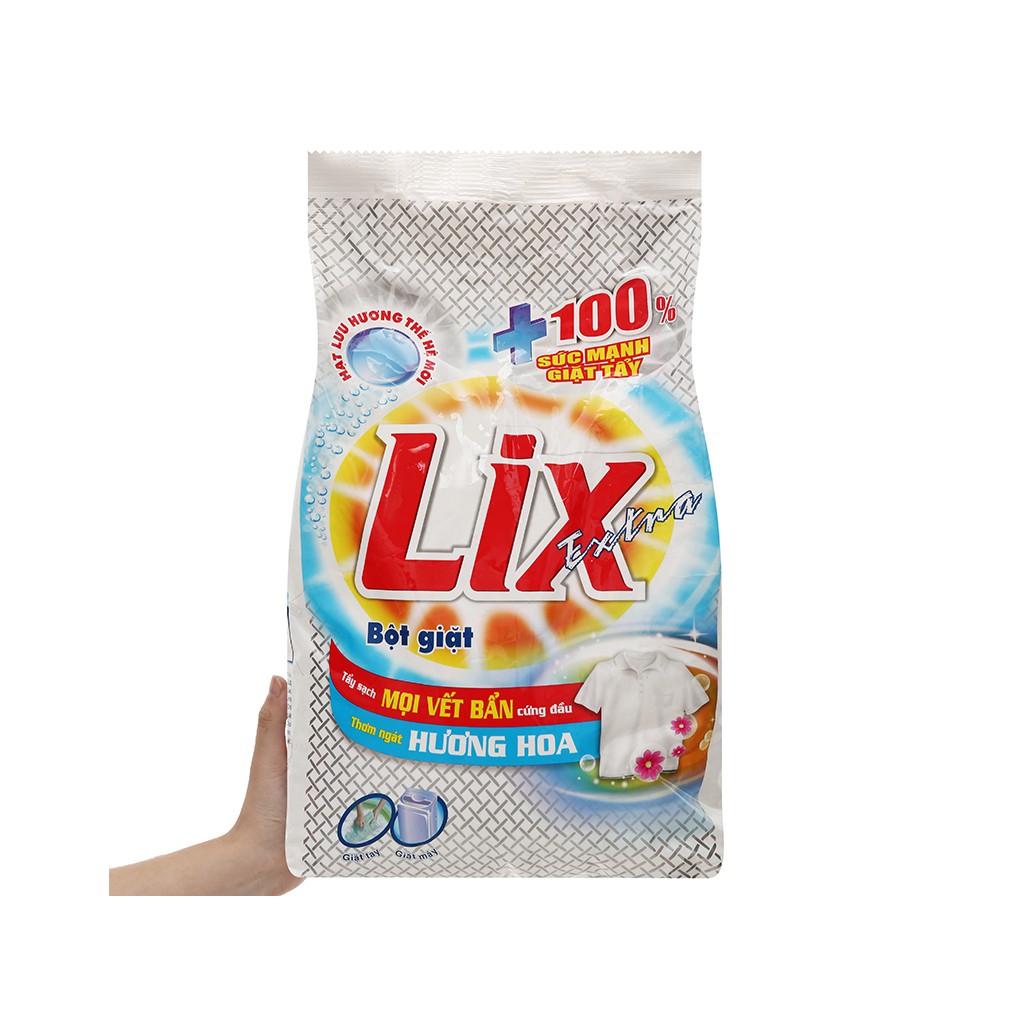 Bột giặt LIX Extra Hương hoa (Trắng) 5.5KG