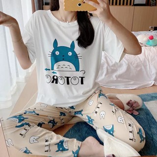 Đồ bộ nữ mặc nhà mèo totoro áo tay ngắn