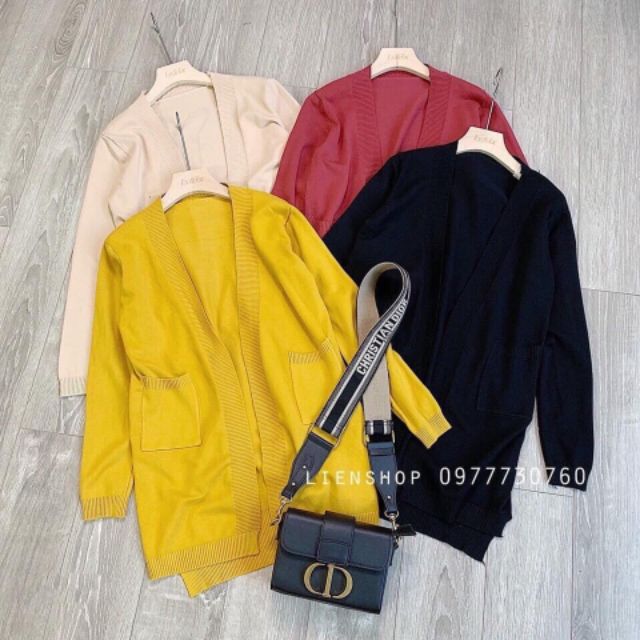 Áo khoác len cardigan dáng dài hot hit Len mịn [ Quảng Châu ] [ Ảnh Thật ] | BigBuy360 - bigbuy360.vn