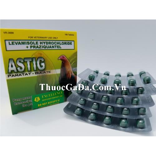 Thuốc Gà ĐÁ Astig Sổ Lãi Cao Cấp LẼ 5 Vĩ 50 viên