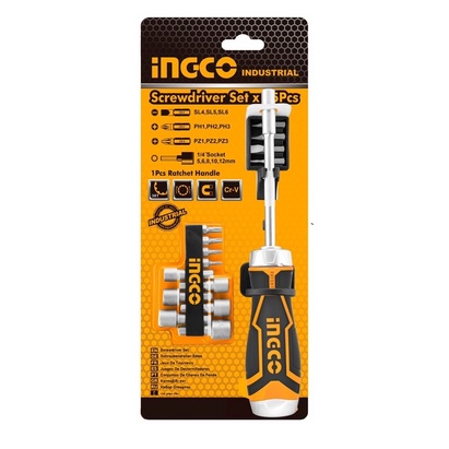 Bộ tuốc nơ vít đa năng 15 chi tiết INGCO AKISD1508