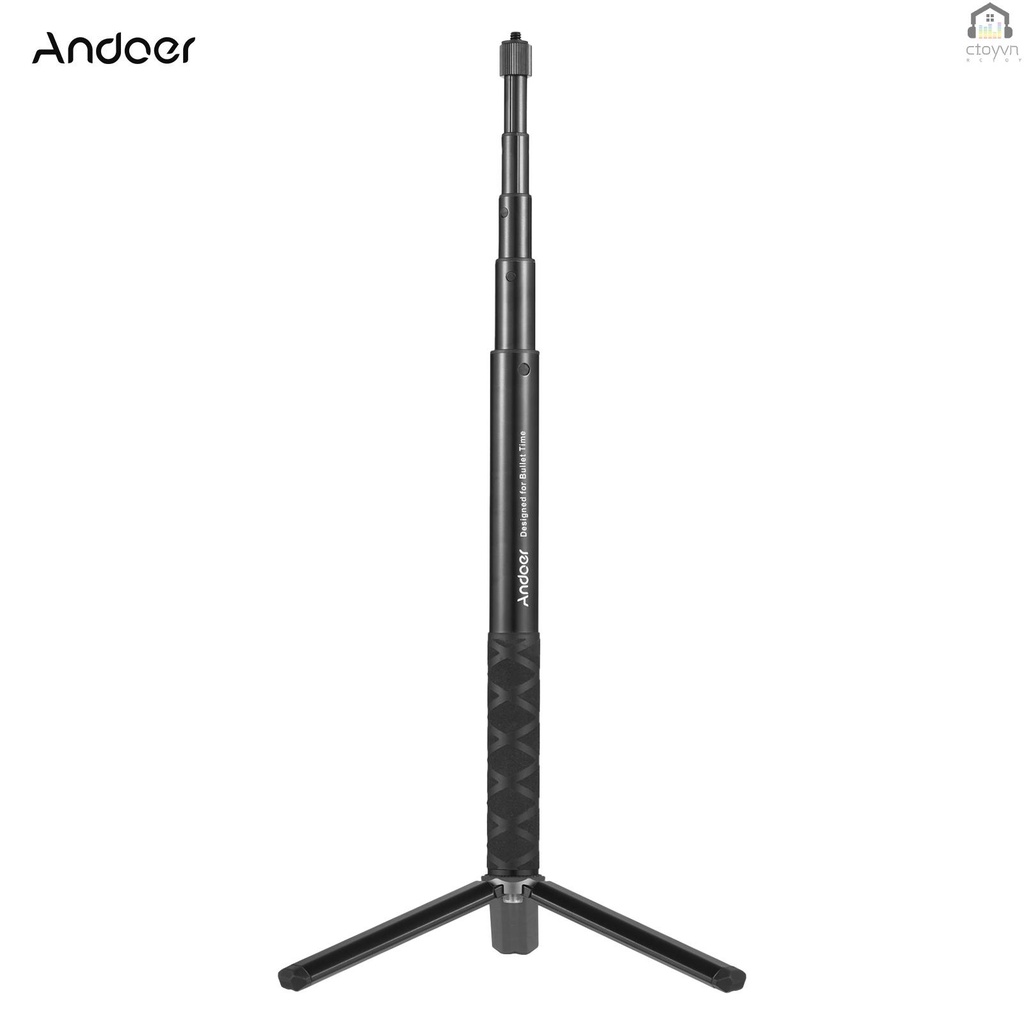 Gậy Selfie Andoer Vít 1 / 4 Inch 28cm - 110cm Với Chân Tripod Mini Cho Insta360 ONE X / O