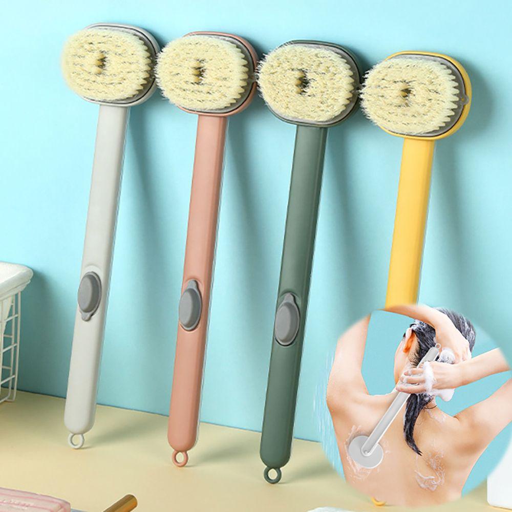 MUVAKO Bàn Chải Nylon Lông Mềm Cán Dài Dùng Mát Xa Cơ Thể Khi Tắm