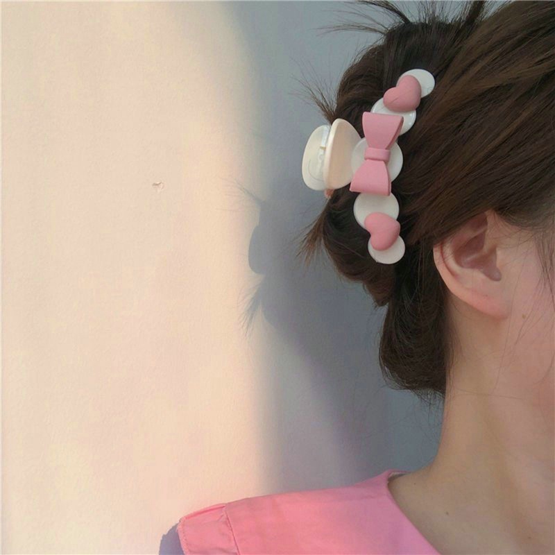 Kẹp Tóc Acrylic Màu Hồng / Trắng Hình Gấu / Cá Mập Dễ Thương Phong Cách Hàn Quốc Cho Bé Gái dreamdiary