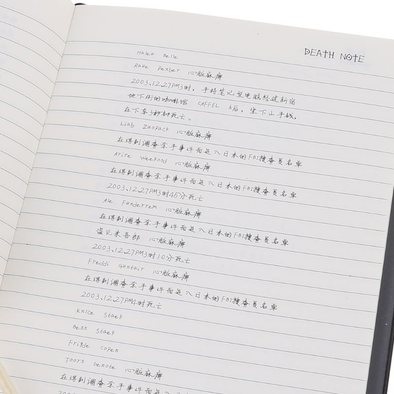 Sổ tay in hình nhân vật phim hoạt hình death note độc đáo