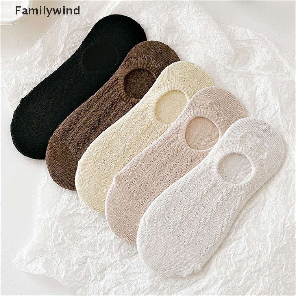 Vớ thuyền bằng silicone màu trơn phối lưới thoáng khí chống trượt dành cho nữ