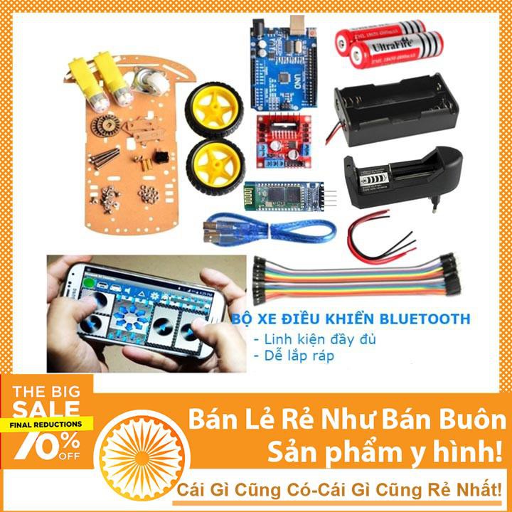 Bộ Xe Thực Hành Arduino Điều Khiển Bluetooth - KIT Tự Học Arduino