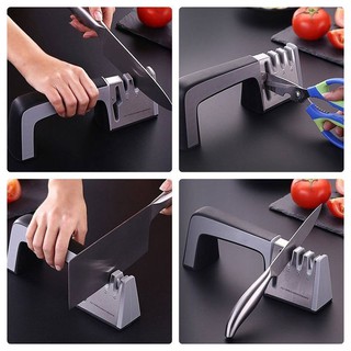 Knife sharpener 4-in-1 Manual System 3 Stage Knife Sharpening Tool