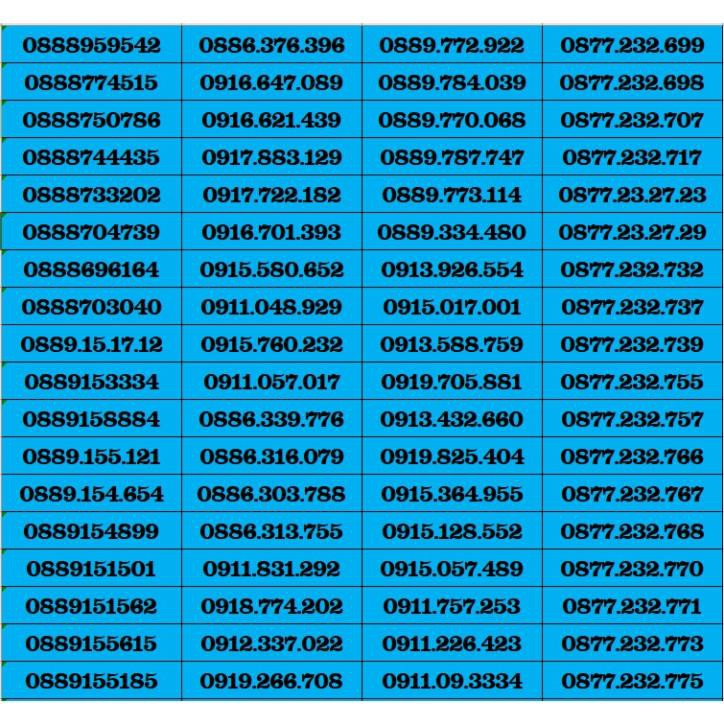 SIM SỐ ĐẸP VINAPHONE ĐỒNG GIÁ 390K DK ĐƯỢC HEY90 , D60G , D30G - SIM NGỌC MAI