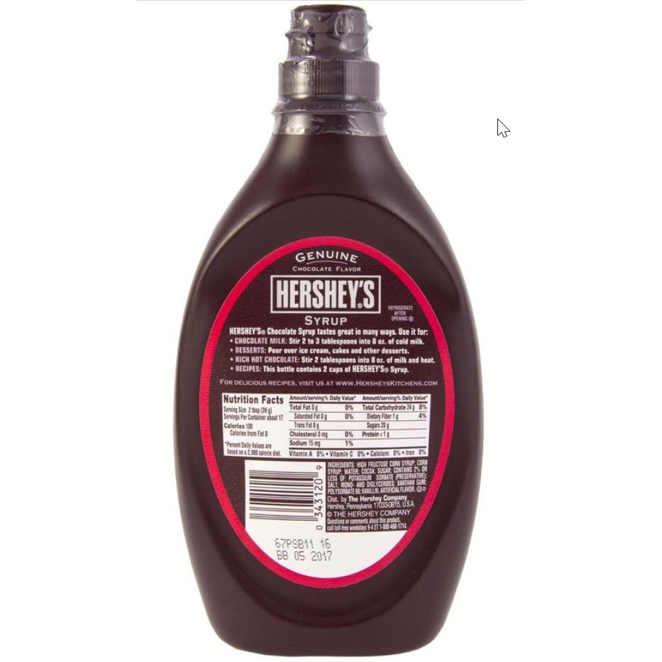 Siro Socola Hershey  NHẬP KHẨU 680g