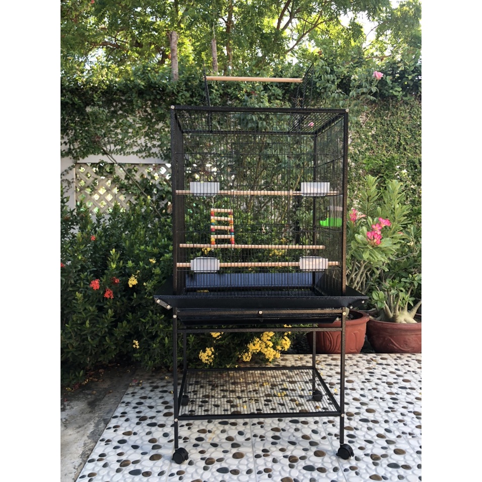 Chuồng Lồng  vẹt mã số 003 dùng cho Vẹt  như :  Cockatoo, xám, xích, sun, lovebird,... được làm từ vật liệu thép sơn tĩn