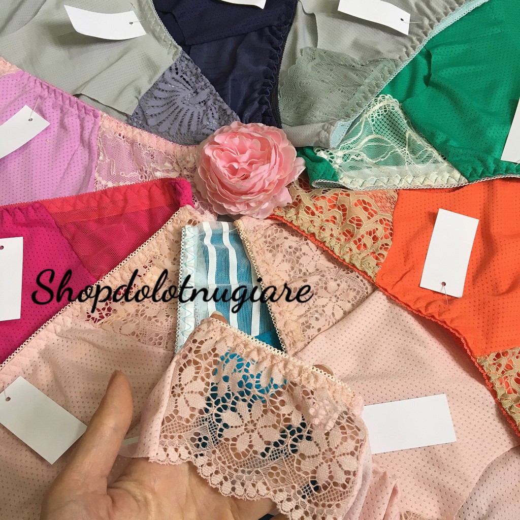 Quần lót cotton thông hơi phối ren hai bên suờn đẹp mát cho chị e từ 45 - 58kg | BigBuy360 - bigbuy360.vn