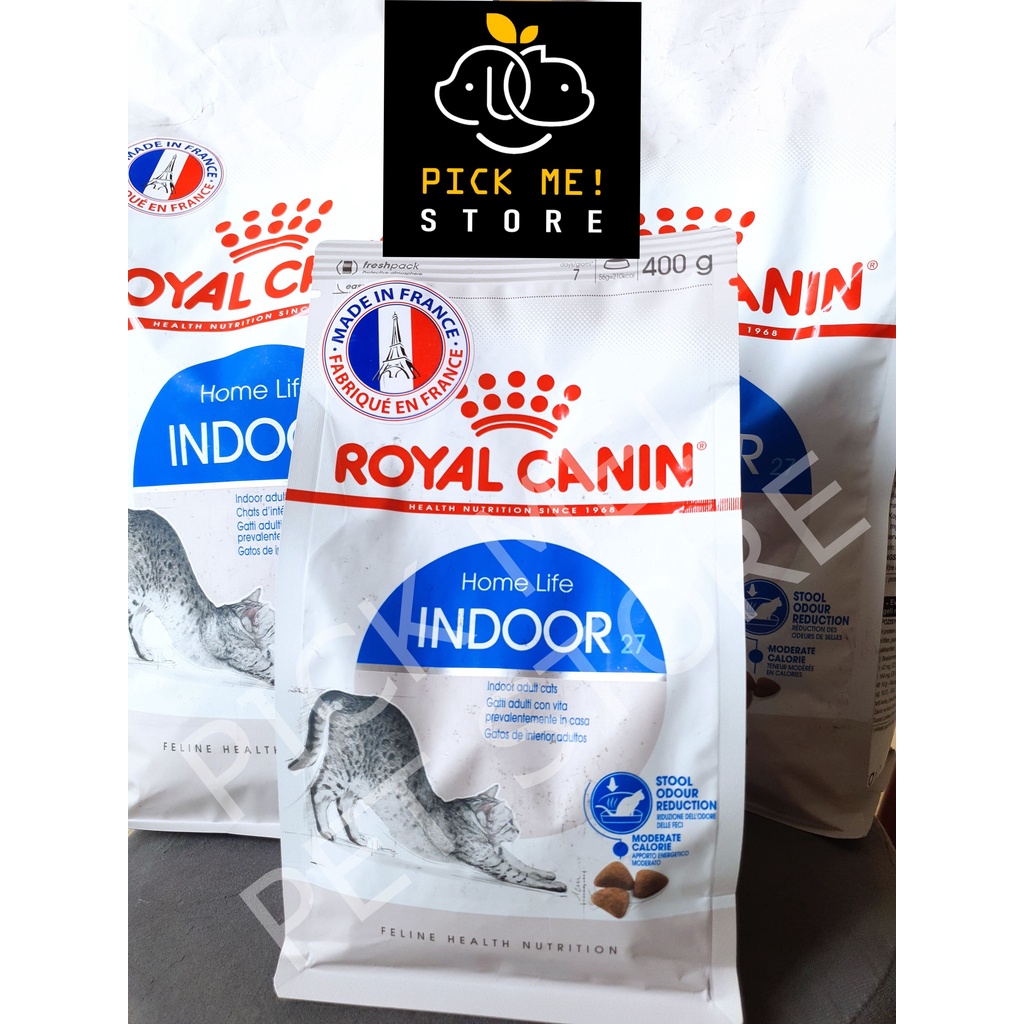 [ CHÍNH HÃNG ] Hạt Royal Canin Indoor 27 Cho Mèo Trưởng Thành Nuôi Trong Nhà 400g 2kg