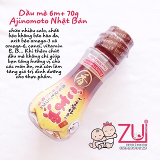Dầu mè 6m+ 70g Ajinomoto Nhật Bản