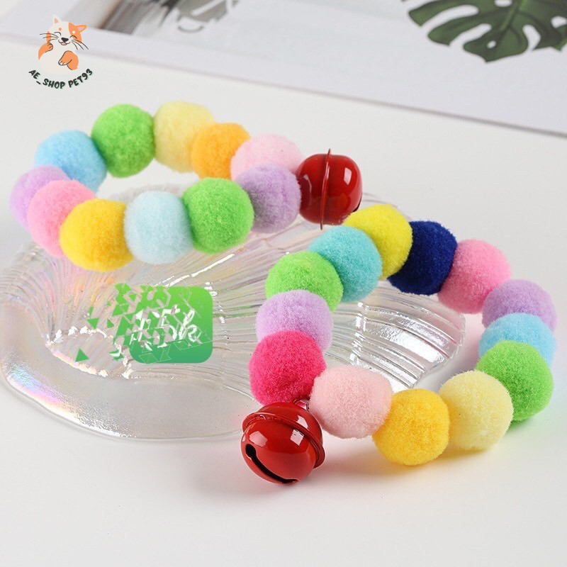 Vòng cổ bóng lông chó mèo kèm chuông