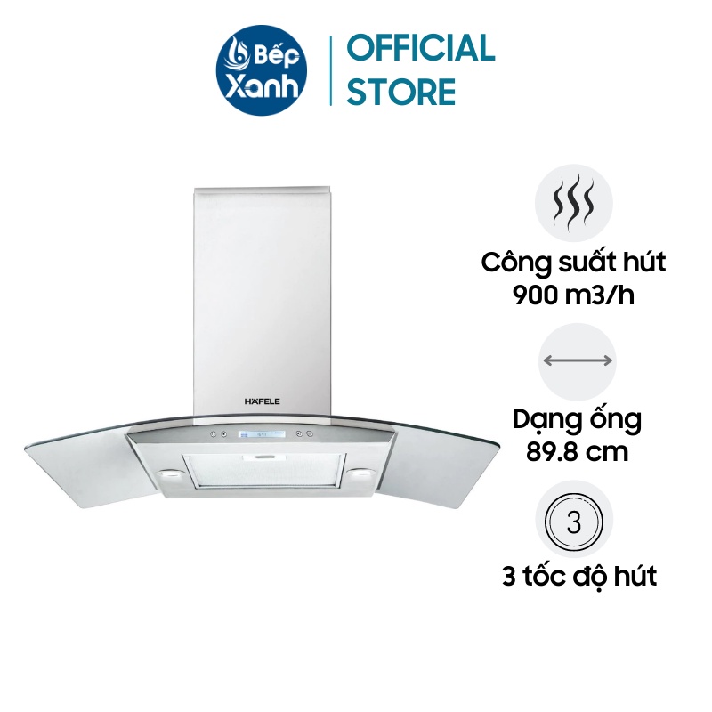 [FREESHIP HCM] Máy Hút Mùi Áp Tường Hafele HH-WG90B 539.81.185 - Công Suất 900 m3/h - Hàng Châu Âu