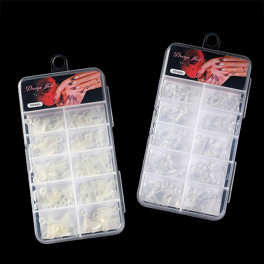 JARRED Bộ Móng Tay Giả Bán Nguyệt Tự Nối Dài Trang Trí Móng Tay