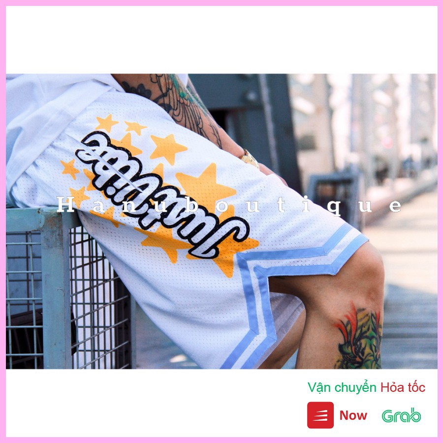 Quần sooc thể thao V phối viền xanh thời trang nam nữ | BigBuy360 - bigbuy360.vn