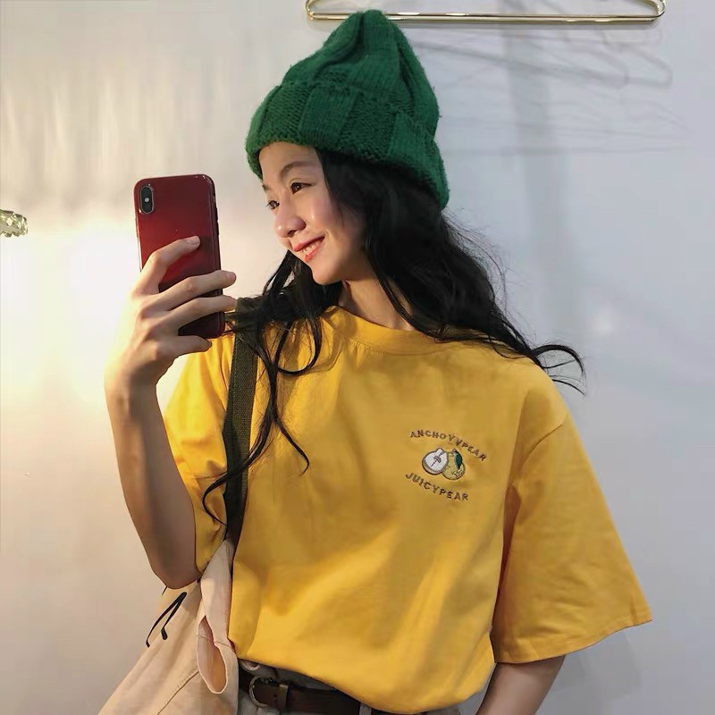 Áo phông form rộng tay lỡ unisex - Áo thun quả lê