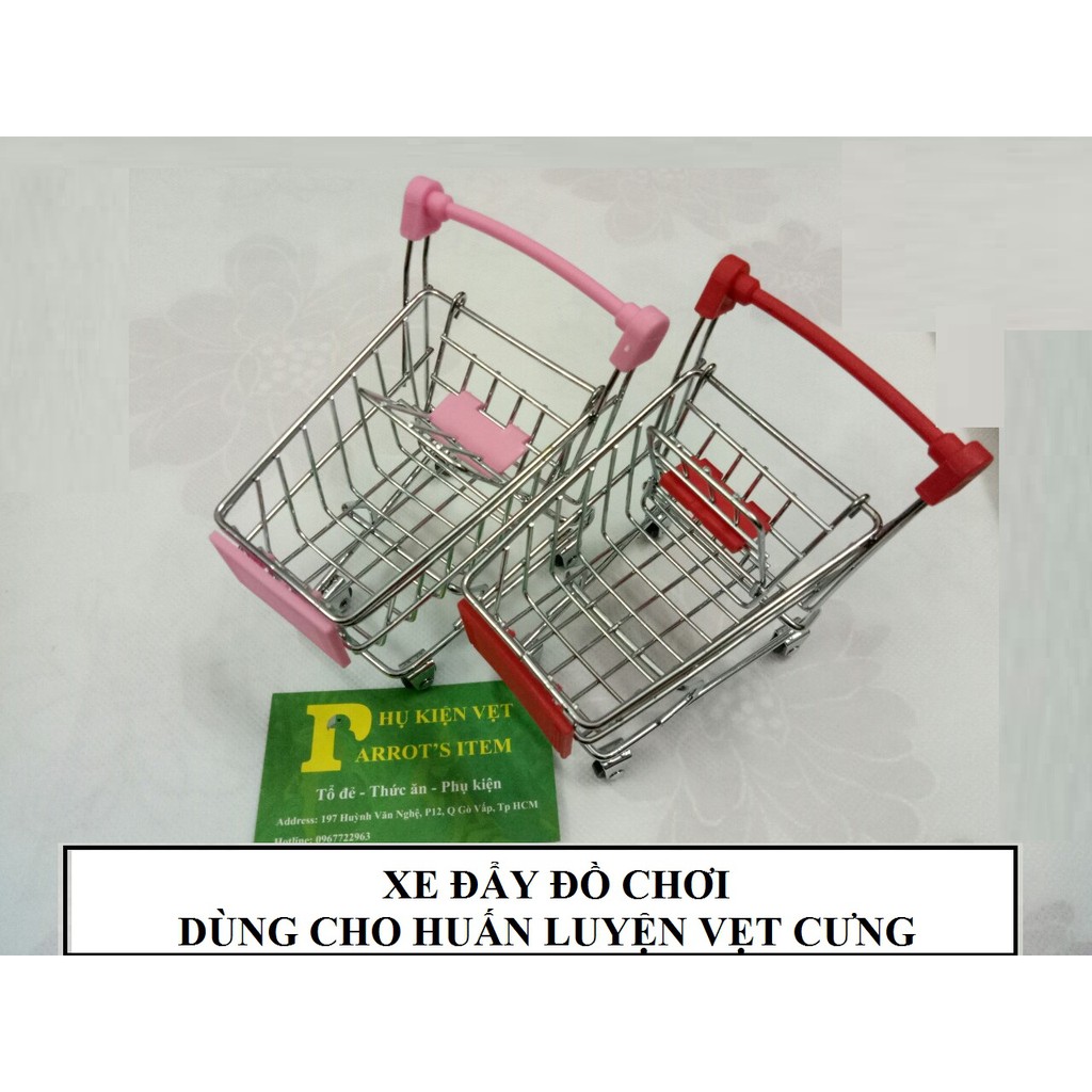 [Mã PET50K giảm Giảm 10% - Tối đa 50K đơn từ 250K] 1 cái XE ĐẨY ĐỒ CHƠI CHO VẸT (DÙNG ĐỂ HUẤN LUYỆN VẸT)