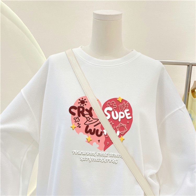 NRVP Áo Hoodie Tay Dài Dáng Rộng Phong Cách Hàn Quốc 2021 Cho Nữ