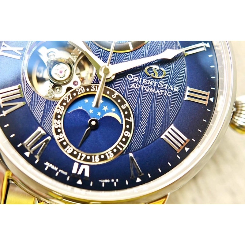 ĐỒNG HỒ NAM CHÍNH HÃNG Orient Star RE-AY0103L00B Moon Phase Automatic