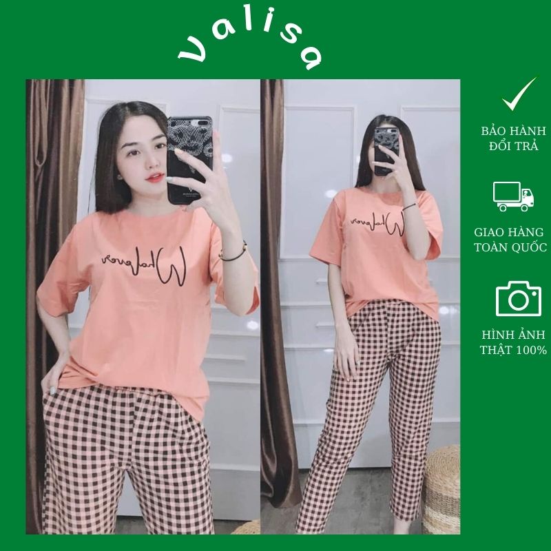 Set đồ bộ nữ, quần lửng thun cotton co giãn tốt. Đồ bộ nữ, đồ mặc nhà đẹp dễ thương