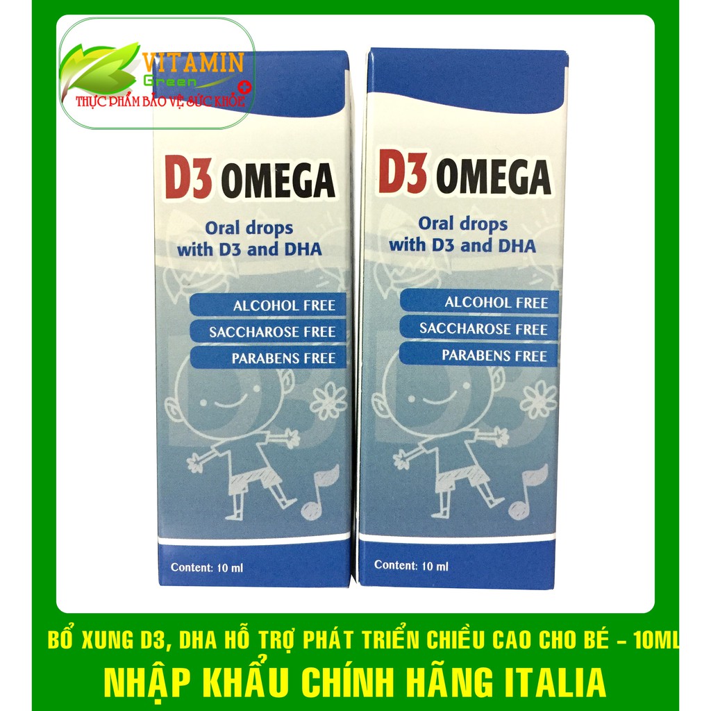 D3 OMEGA  BỔ XUNG D3, DHA HỖ TRỢ PHÁT TRIỂN CHIỀU CAO CHO BÉ 10ML |  NHẬP KHẨU CHÍNH HÃNG ITALIA