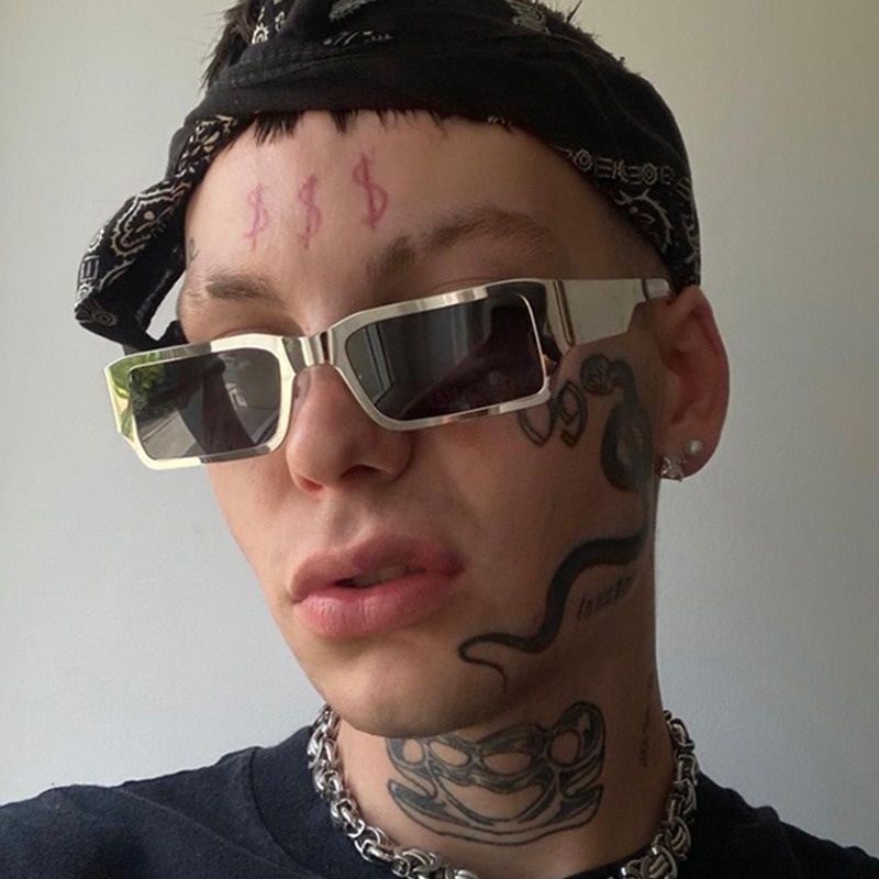 Kính Mát Gọng Chữ Nhật Phong Cách Punk Hiphop Mới Cho Nữ