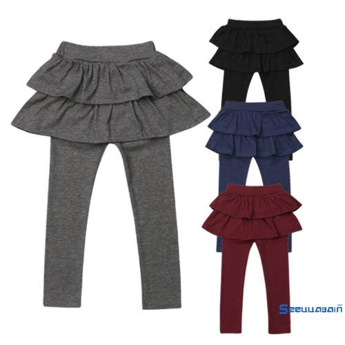 Quần legging phối chân váy ngắn đáng yêu cho bé gái