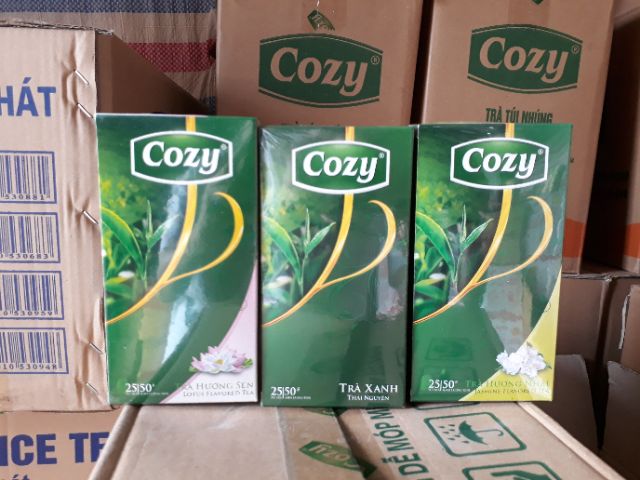 Trà cozy túi nhúng hương sen/nhài/trà xanh 50gr