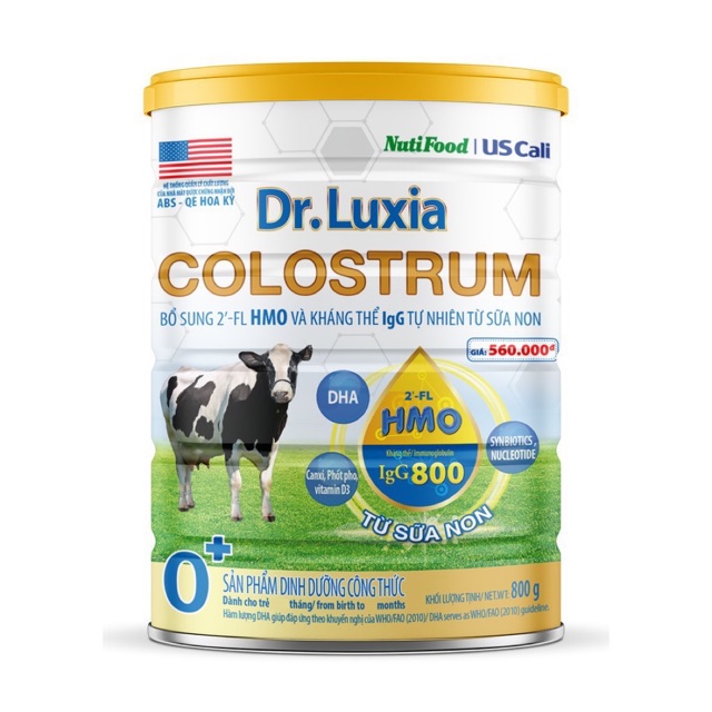 Sữa non Dr Luxia colostrum 0+ loại 800gr