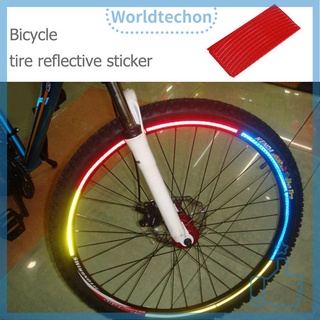 🌴Bike Motorcycle Wheel Tire Tyre Reflective Stickers Strip Decal Tape Supplies