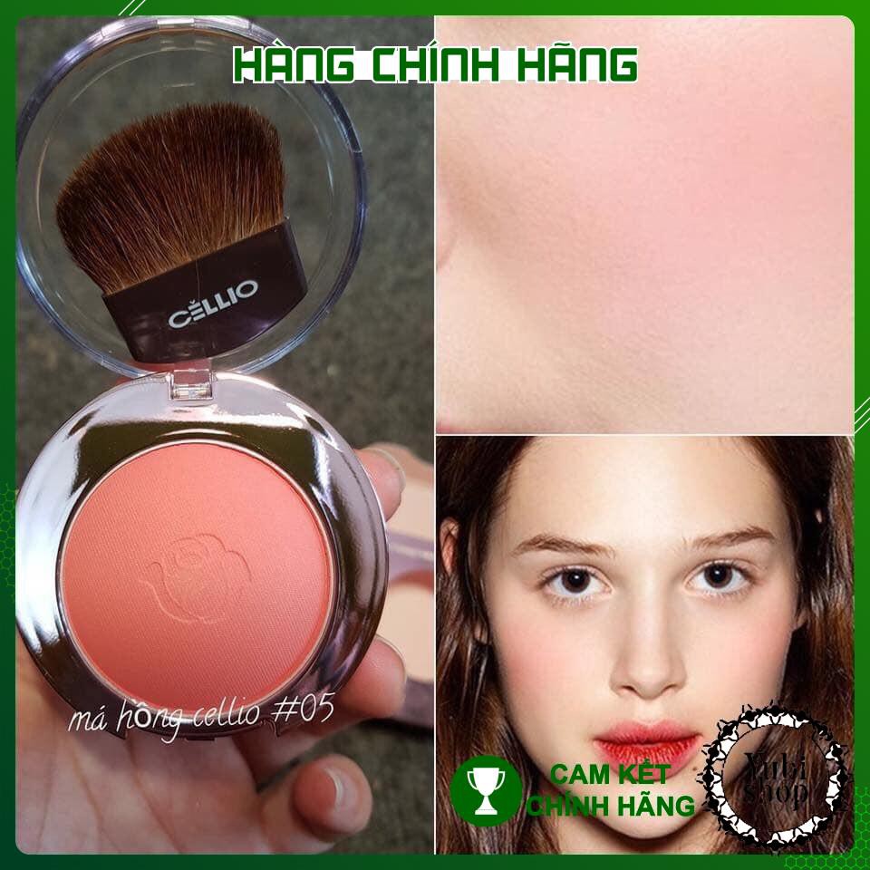 Phấn Má Hồng Cellio Chính Hãng - Hàn Quốc - Phấn Má Ngọc Trai Cellio Shining Blusher - HN