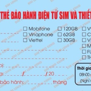 Sim 3G/4G Mobi 60GB - Nghe gọi miễn phí