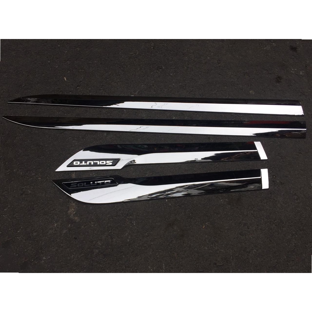 Nẹp Sườn Xe Kia Soluto 2018 2019 2020 2021 Mạ Crom Cao Cấp, Kiểu dáng thể thao cá tính