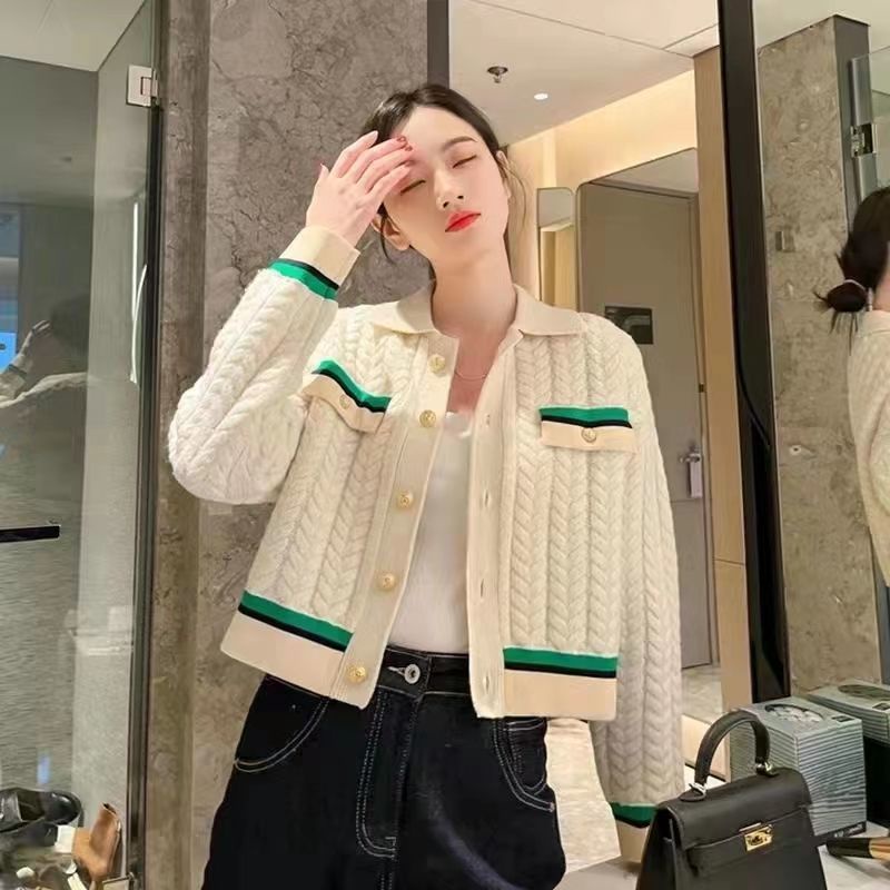 C&m Áo Khoác Cardigan Dệt Kim Phong Cách Pháp Thời Trang Cho Nữ