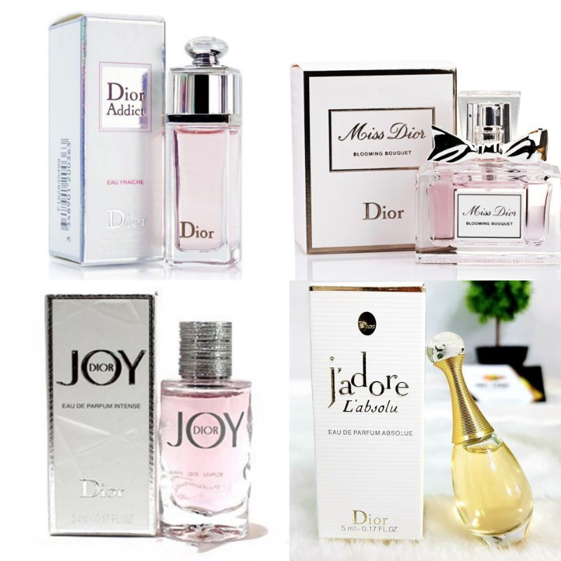 Nước hoa nữ mini 𝗗𝗜𝗢𝗥 joy_𝗗𝗜𝗢𝗥 Addict_𝗗𝗜𝗢𝗥 j'adore_Miss 𝗗𝗜𝗢𝗥 Eau De Parfum 5ml .hàng chính hãng | Thế Giới Skin Care