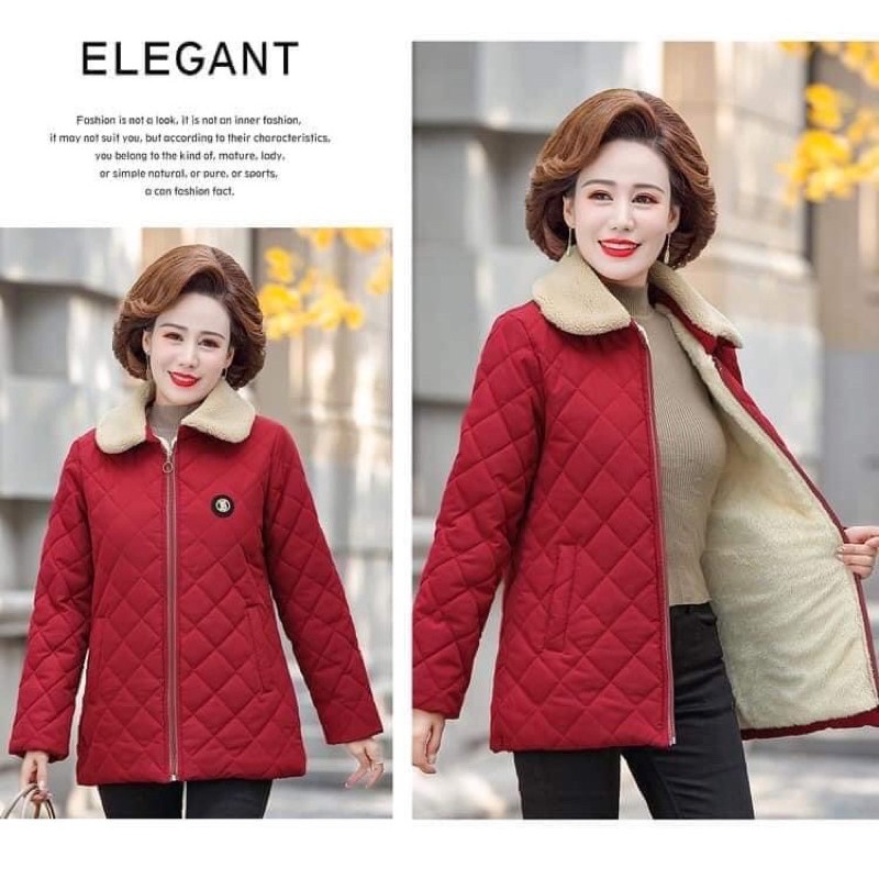 Áo trám trung niên lót lông )