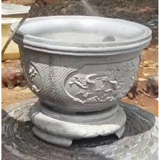 bộ khuôn đúc chậu tròn rộng 50 cao chậu 28 cm cả bộ cao 45cm
