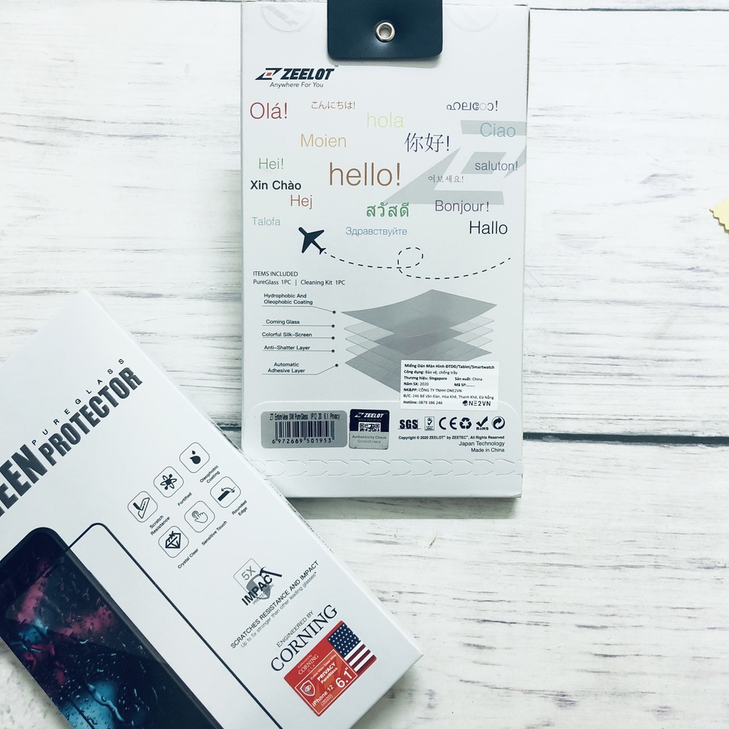 Kính Cường Lực ZEELOT Chống Nhìn Trộm Cho iPhone 12 Pro Max  /iPhone 11 Pro Max, Xs Max  - Hàng Chính Hãng