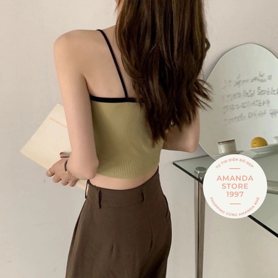 Áo bra 2 dây ngang croptop trẻ trung co giãn tốt tôn dáng nhiều màu HOTHIT