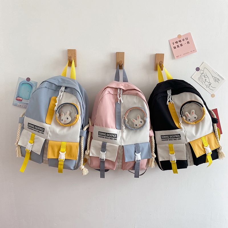 Ba lô học sinh màu sắc dễ thương