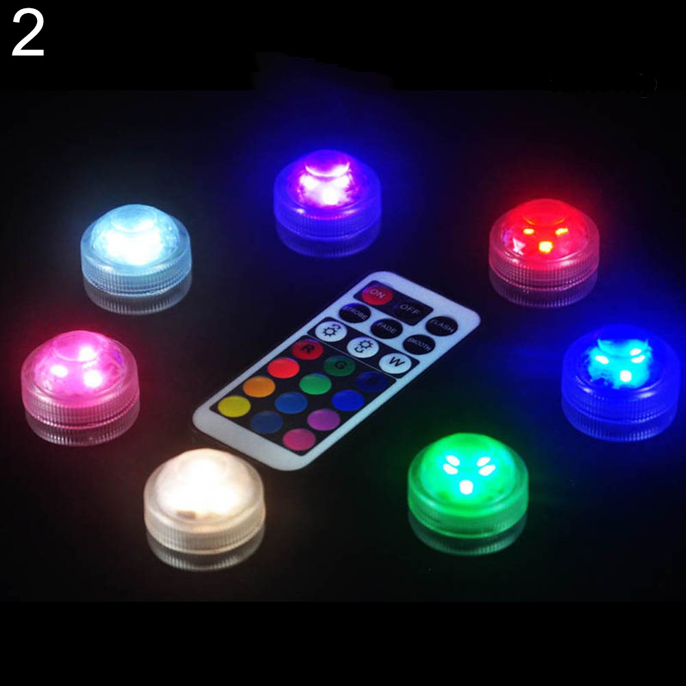 Đèn LED tròn có điều khiển từ xa nhiều màu sắc cho bể cá
